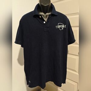 Converse One Star Men's Short Sleeve Polo Shirts Black Size XL